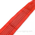 สีแดง 100% โพลีเอสเตอร์ยกสลิง 5 ตันสายรัดสายรัด